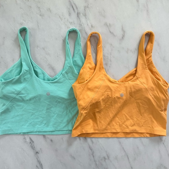 Lululemon Align Tank Top Teal Blue and Orange Size 12 - Picture 1 of 7